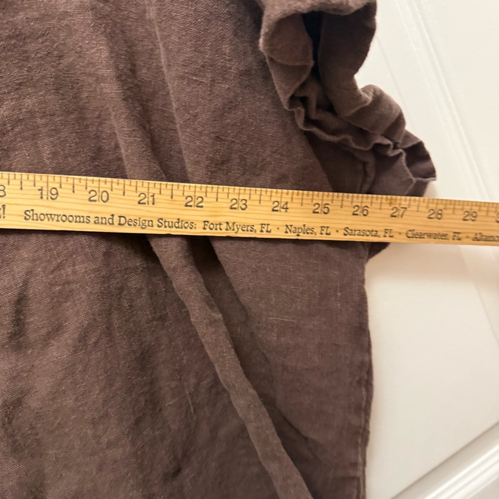 bryn Walker linen Brown Lightweight Shirt Jacket - Picture 4 of 8